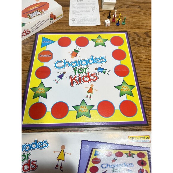VINTAGE Charades for Kids Board Game COMPLETE Pressman 1999 Kids Children's‎ Fun - Picture 7 of 10